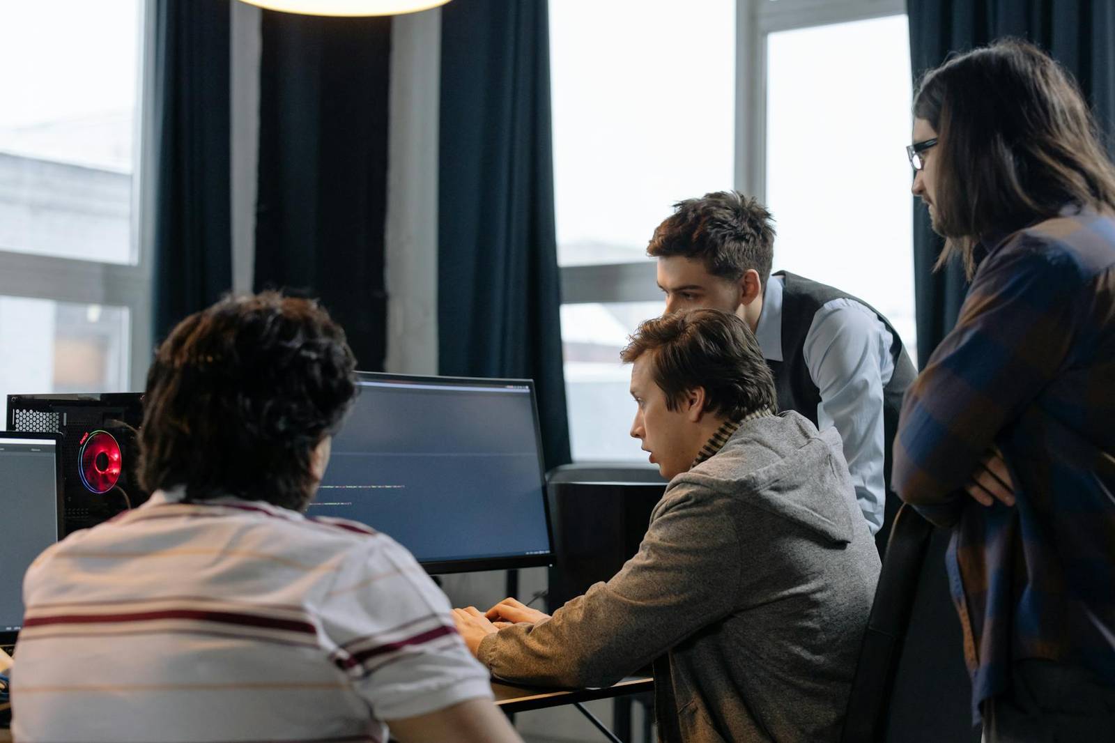 people working together