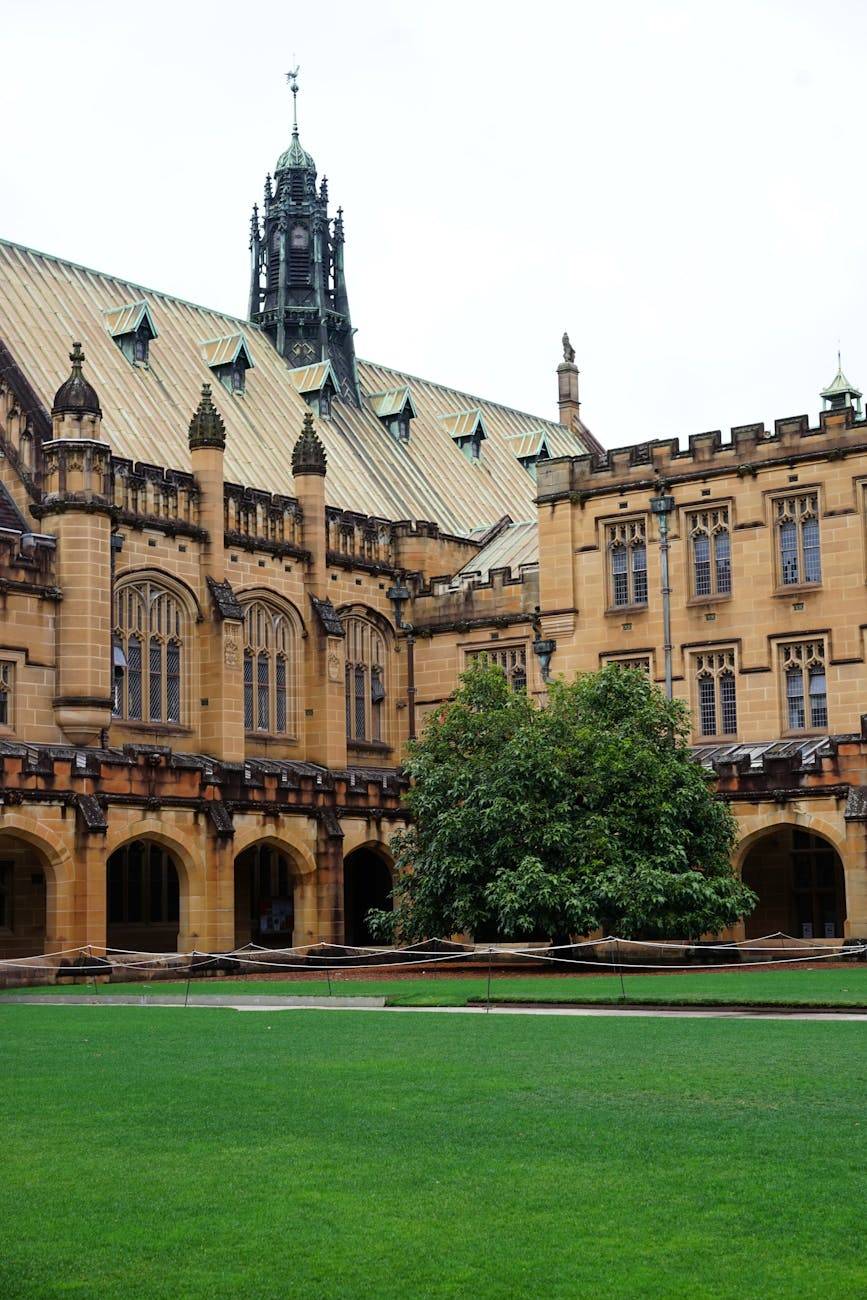 historic university building with gothic architecture